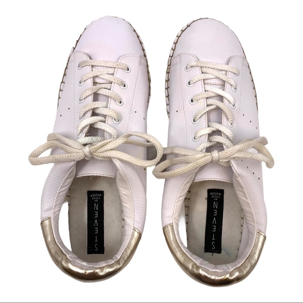Steve Madden White Vegan Platform Espadrille Casual Shoes Women’s 10 - Picture 6 of 12
